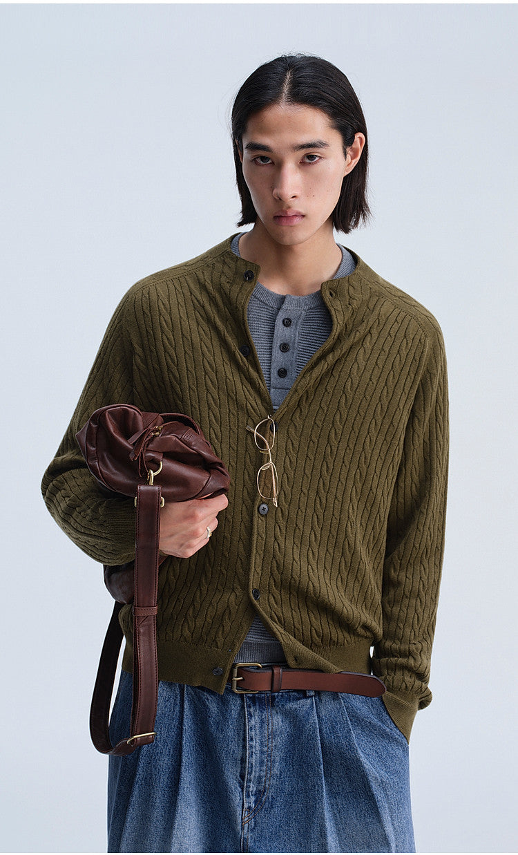 Retro Loose-Fit Casual Knit Cardigan