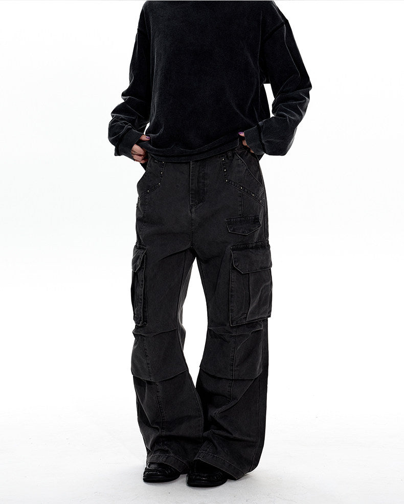 Multi-Pocket Pleated Cargo Pants