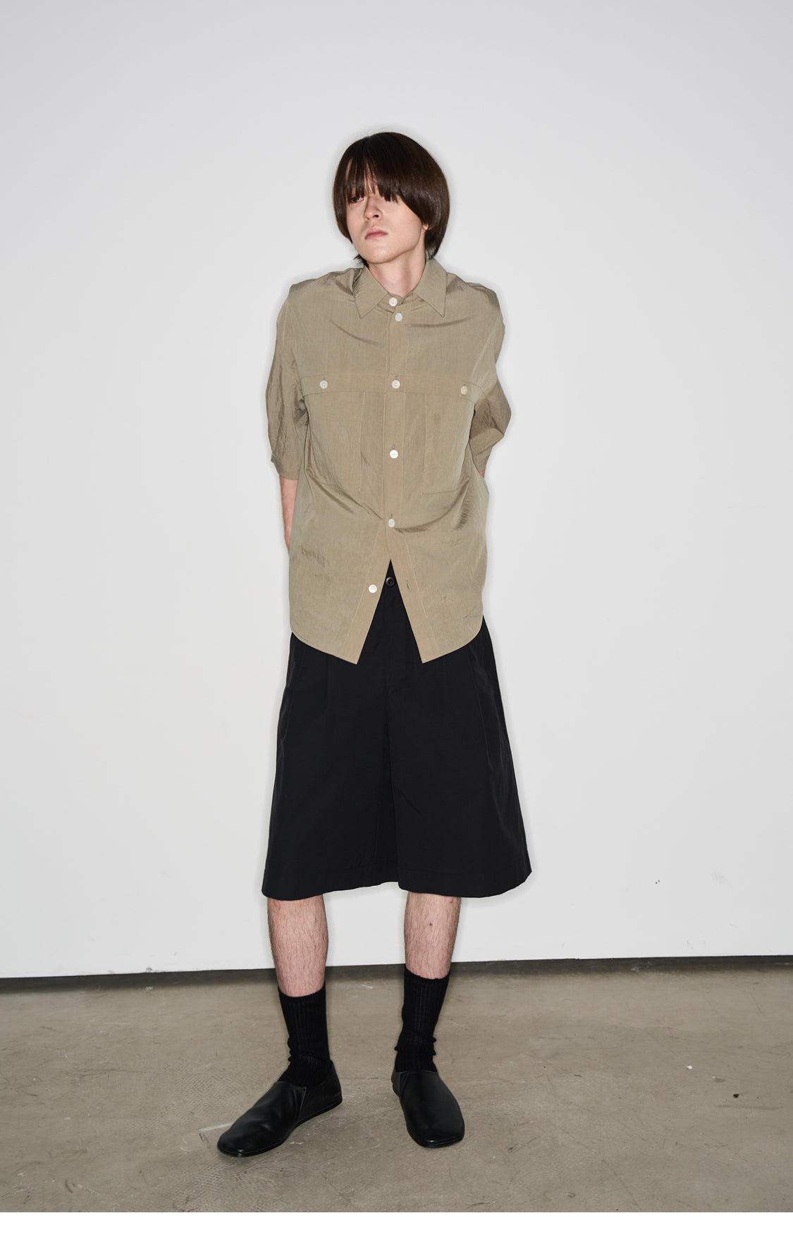 Wrinkled nylon shirt