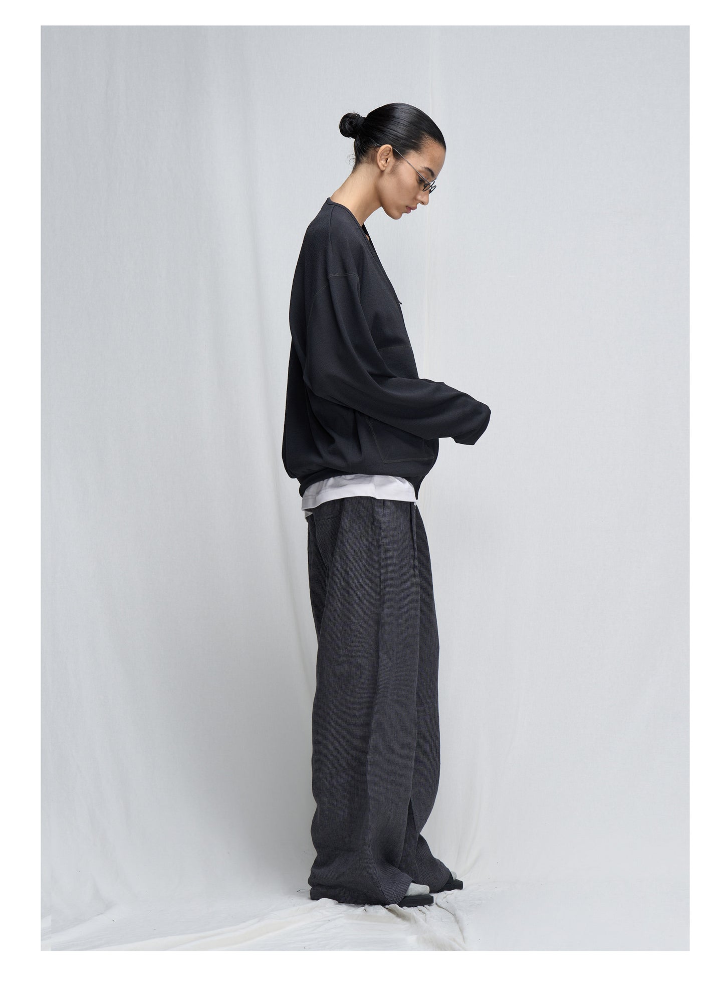 Casual Pants with Elastic Waist and Straight Legs