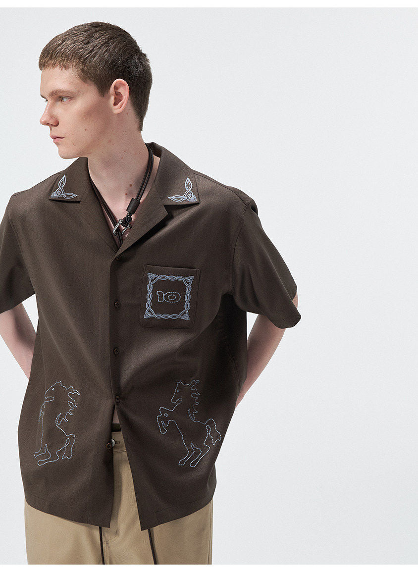 Embroidered Linen Shirt