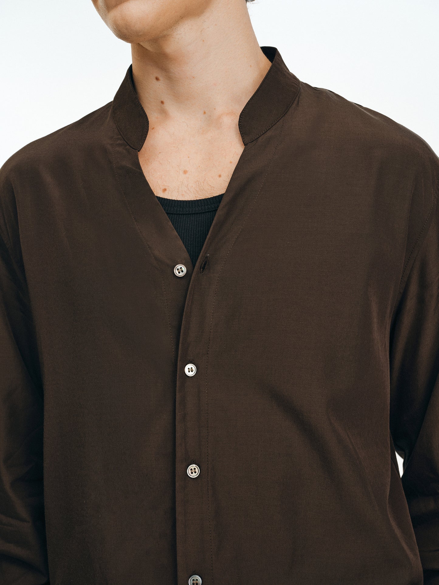 Wool V-neck shirt
