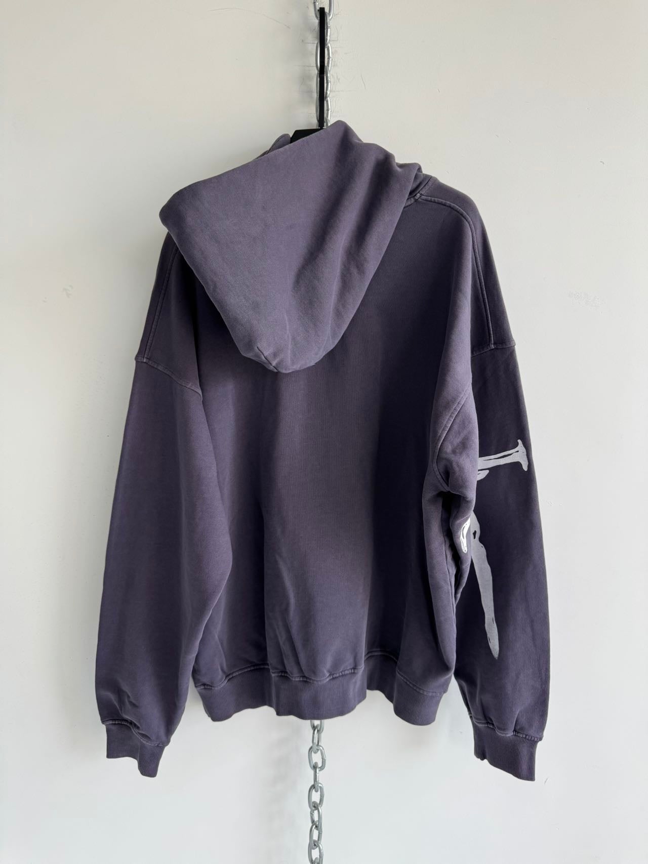 Damaged Rivet Metal Loose Hoodie