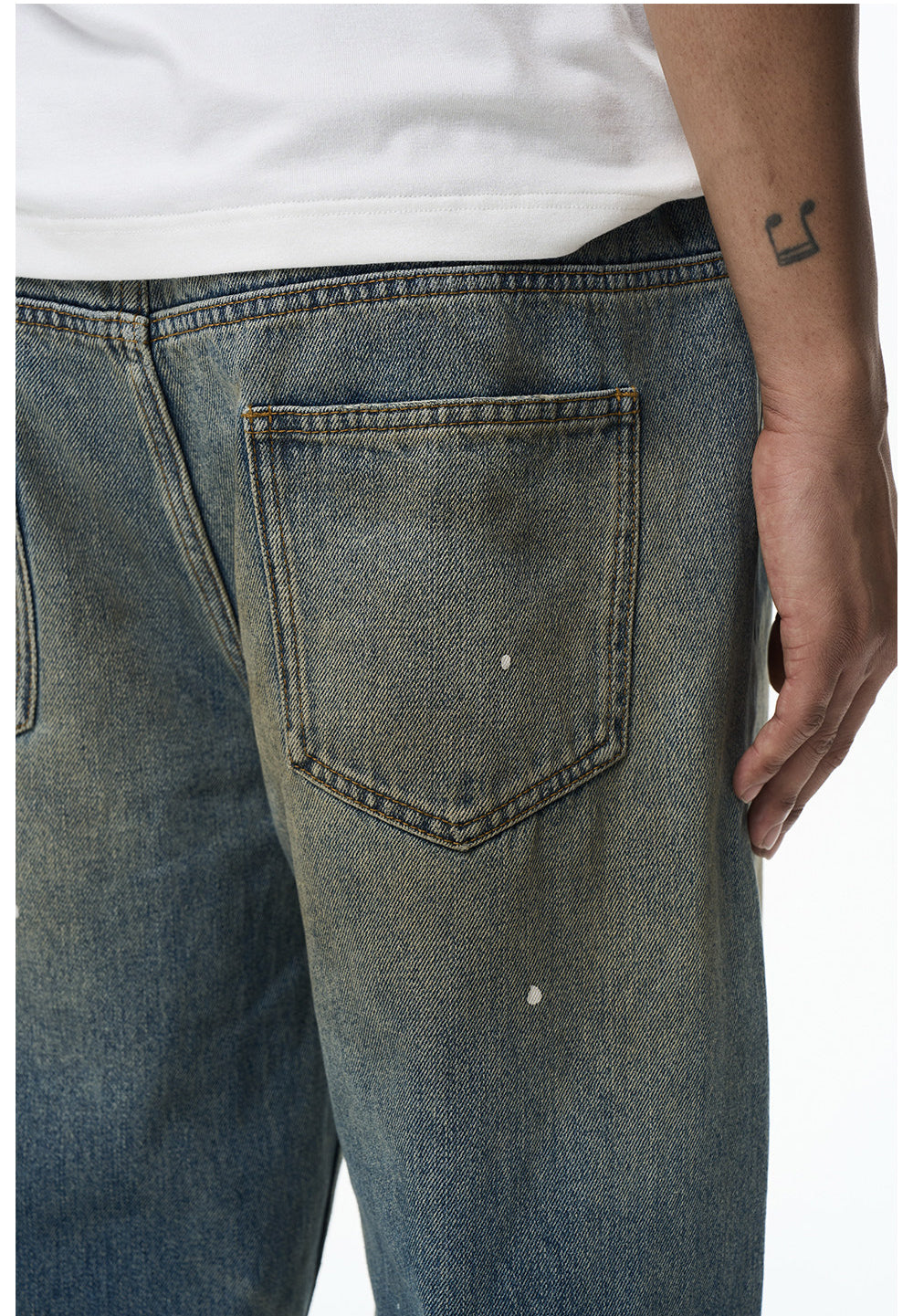 Mad Dye Splash Ink Embroidered Jeans
