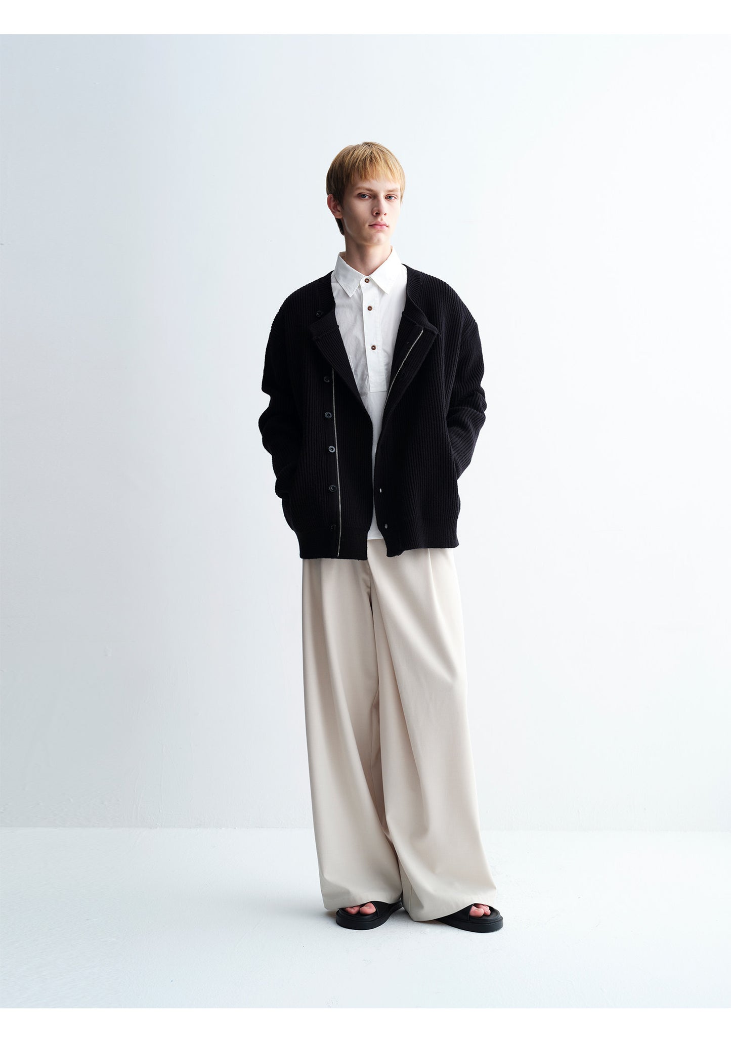 Unisex Crew Neck Cardigan