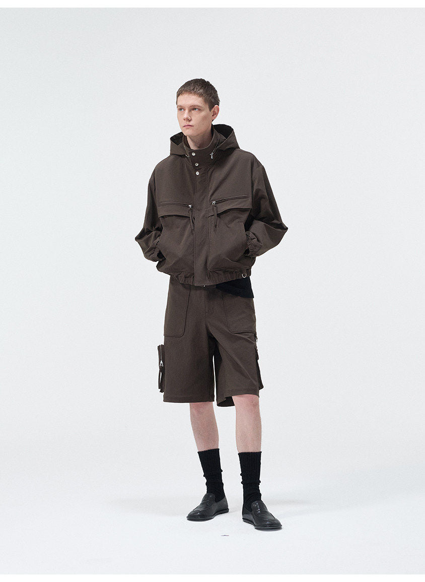 Adjustable-Waist Cargo Shorts