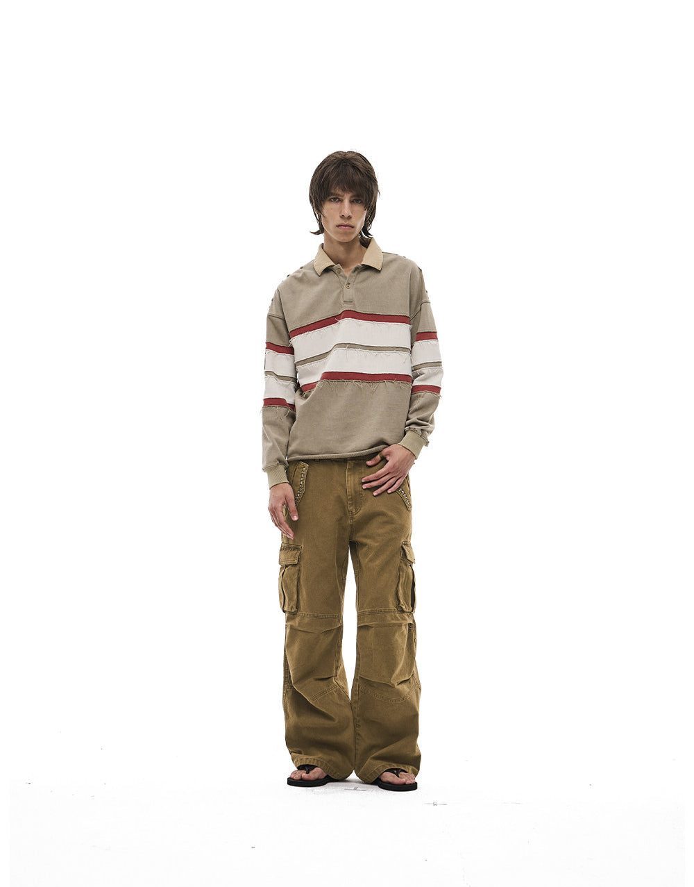 Distressed Multi-Pocket Cargo Pants