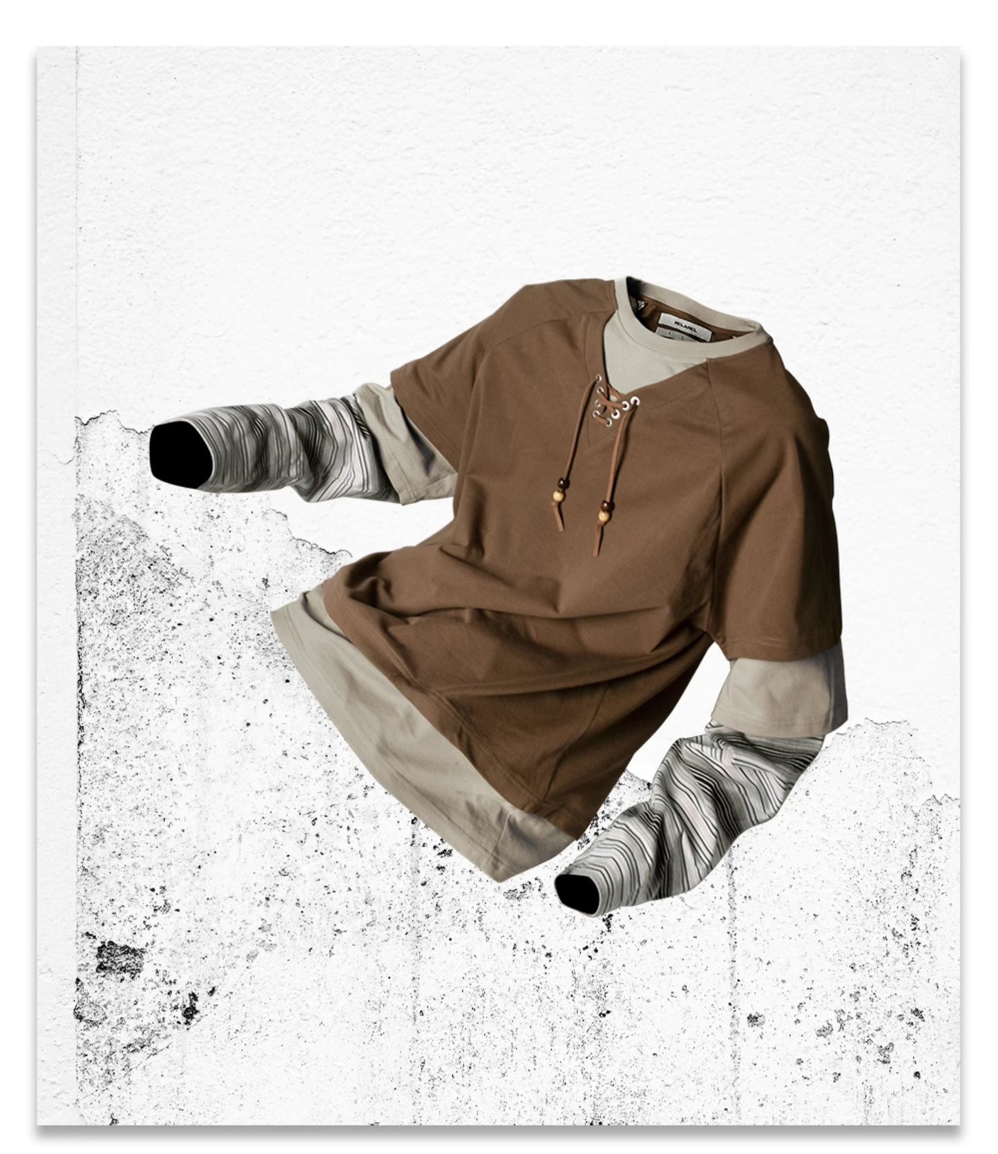 Beads Faux Three-Piece T-Shirt