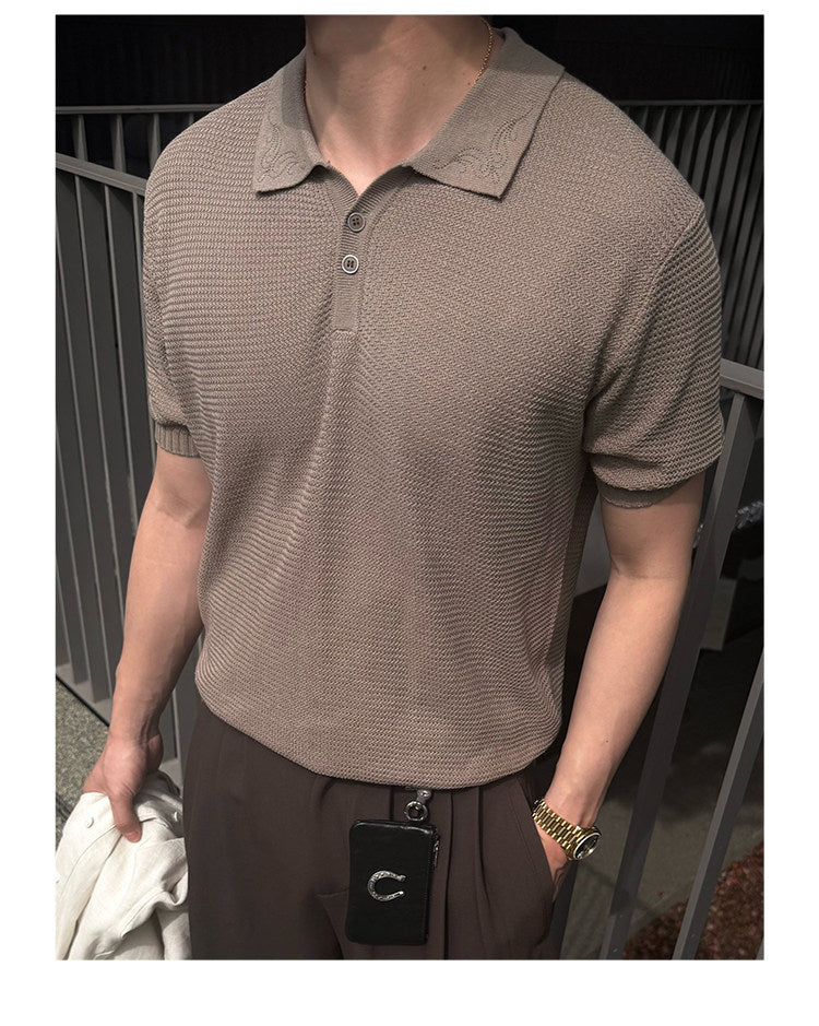Breathable Linen Polo Shirt