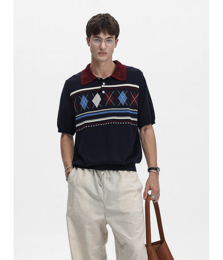 Lightweight knit polo shirt