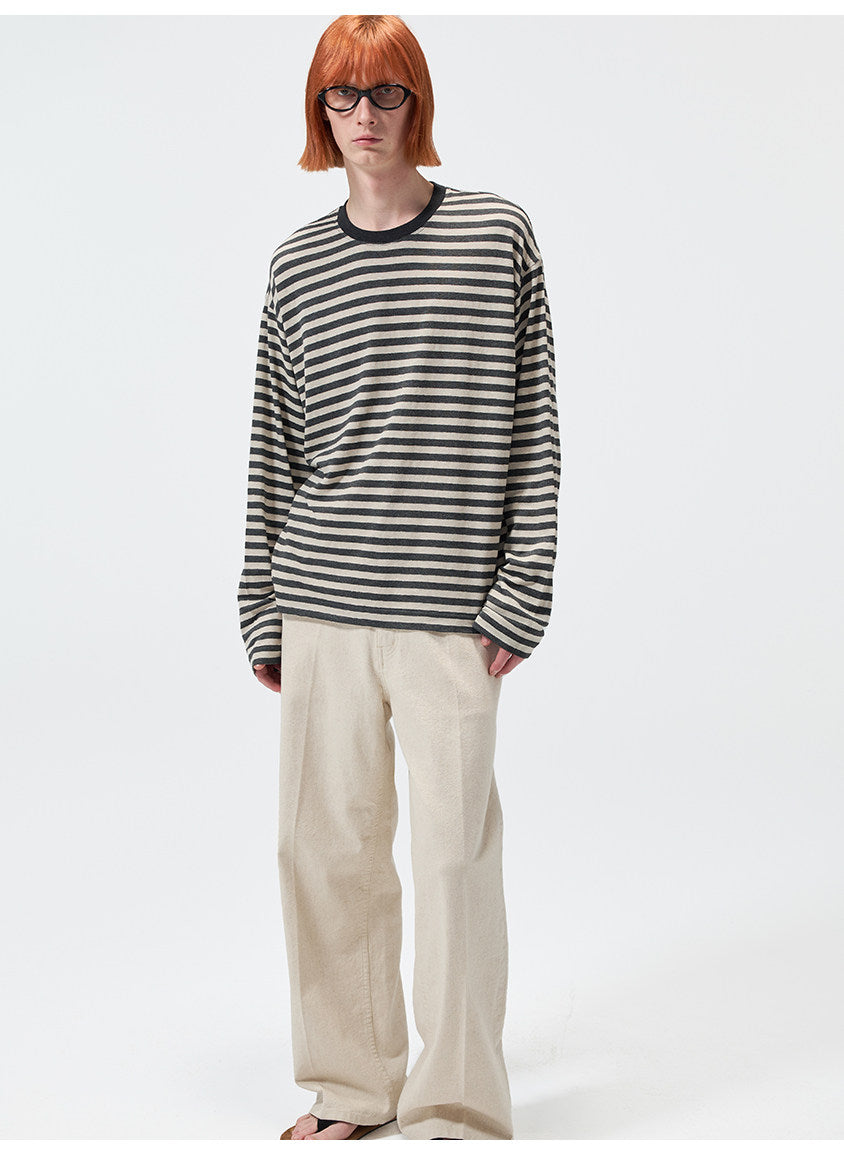 Basic Narrow Round-Neck T-Shirt