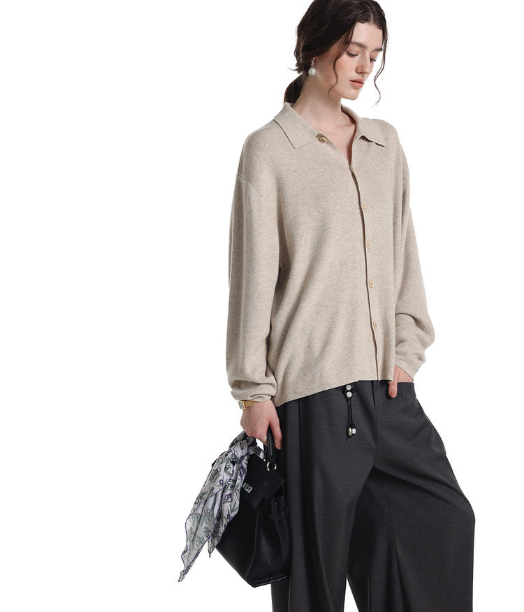 Basic Color Knit Cardigan