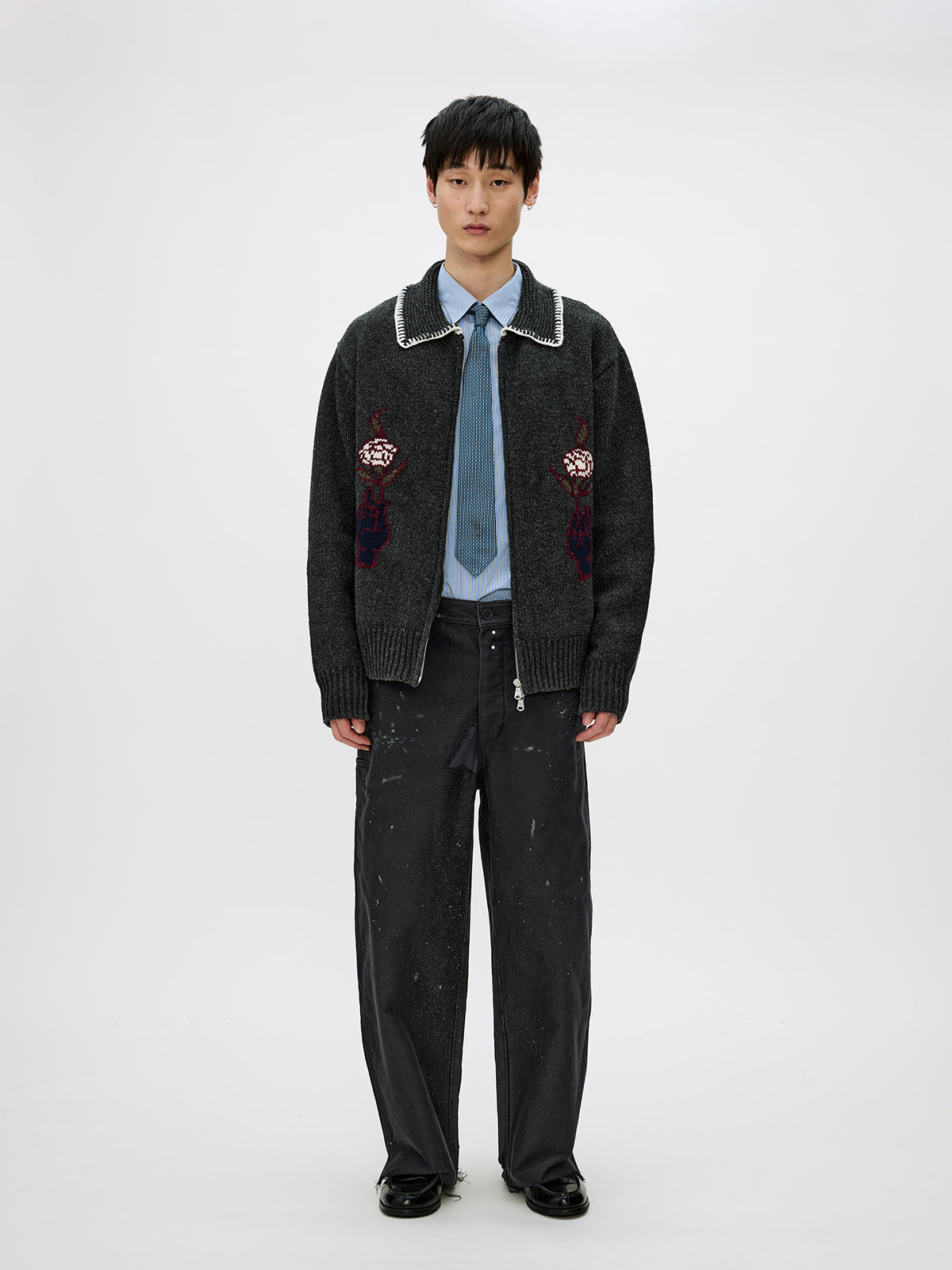 Unisex Wool Blend Cardigan