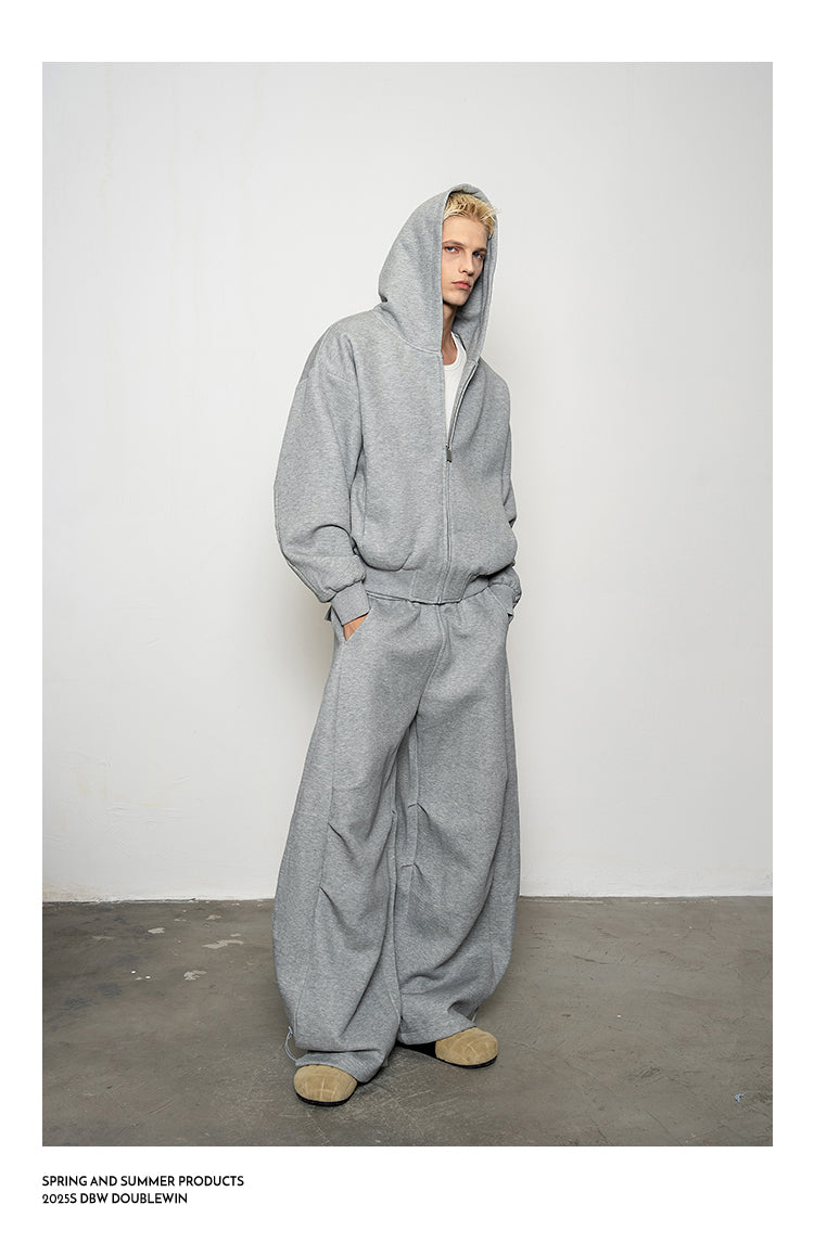 Short Hoodie Sweatshirt Set