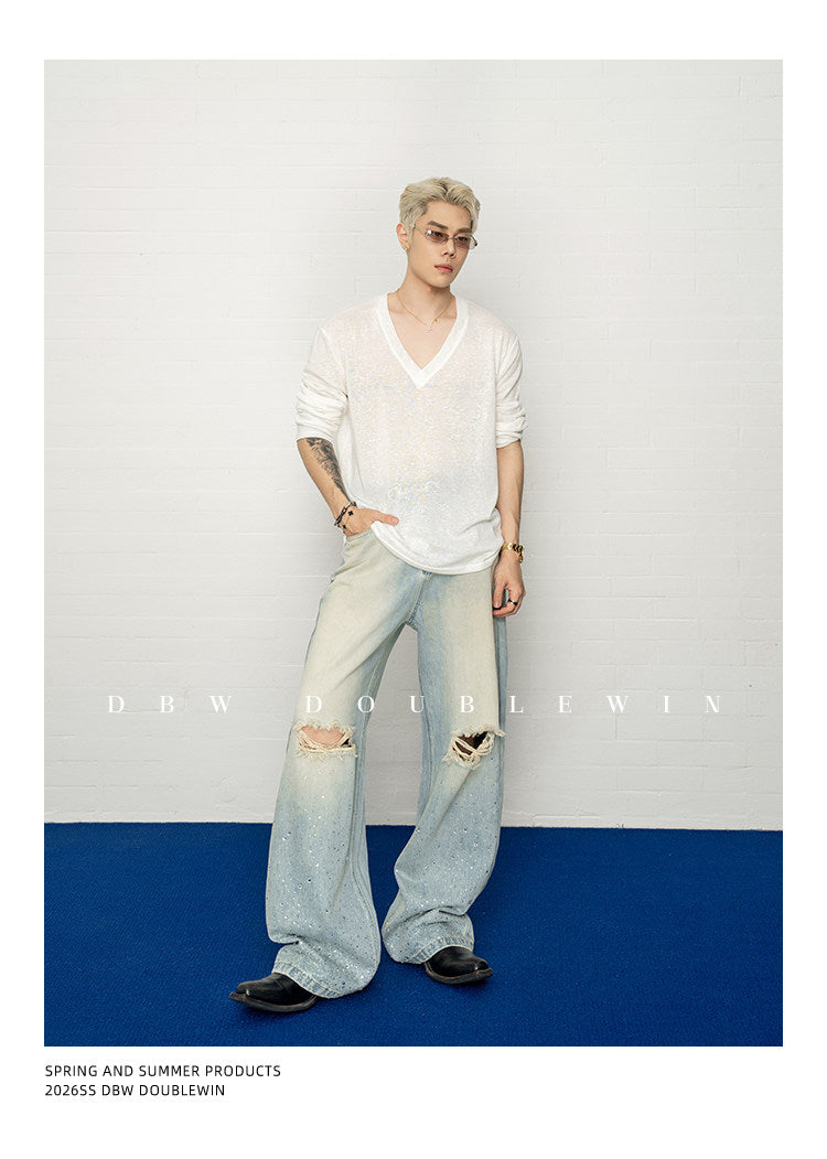 Breathable V-neck T-shirt