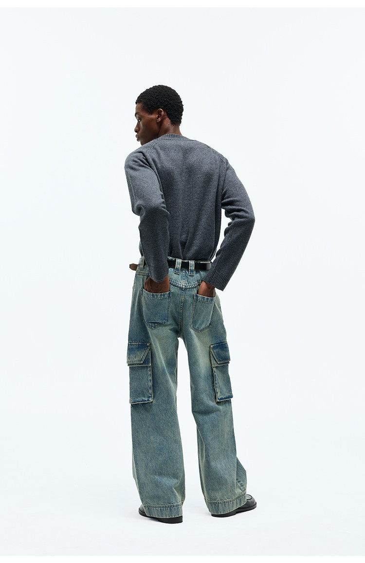 Crew Neck Double Zipper Cardigan