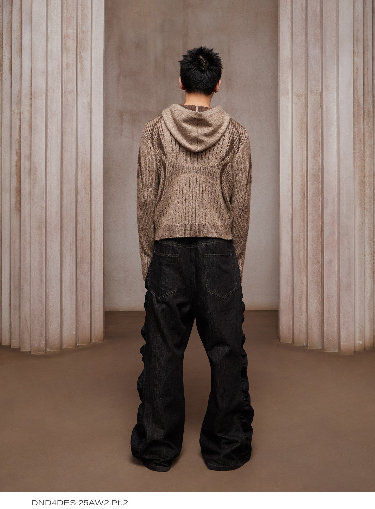 Long Button-Down Baggy Denim Pants