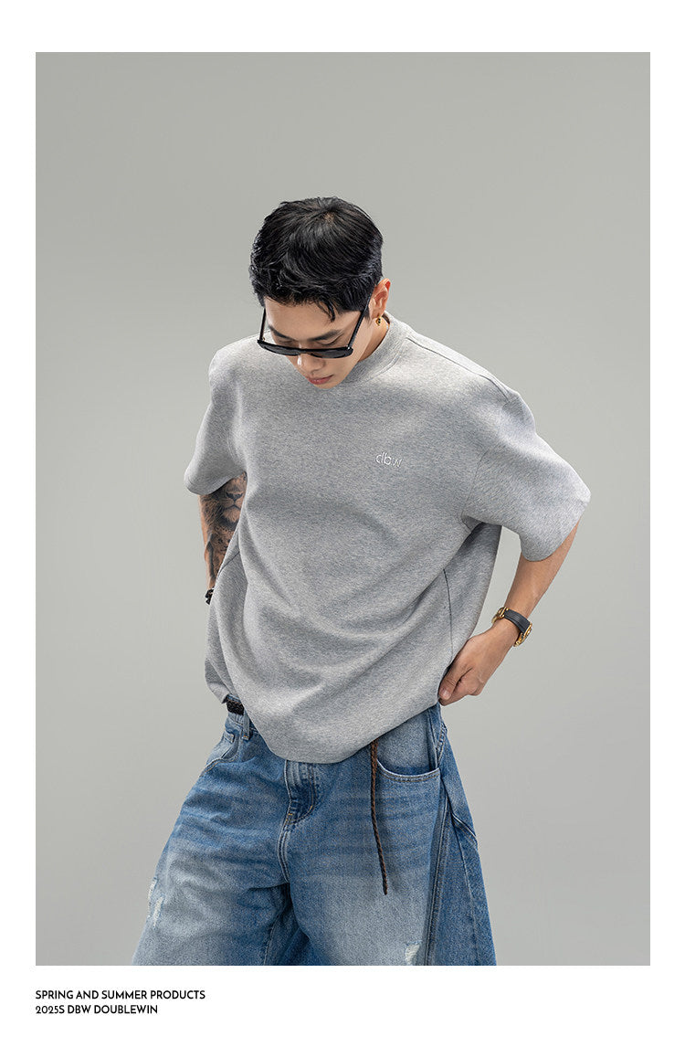 Air Layer Pure Color Loose-Fit T-Shirt