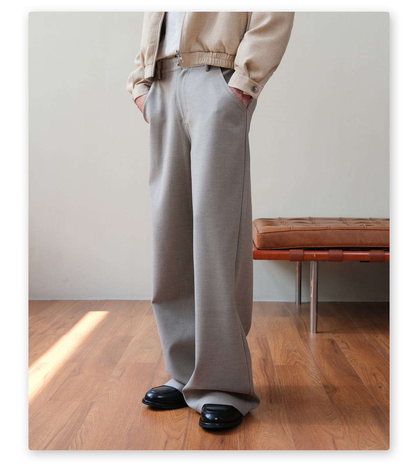 Stitched Straight Pants