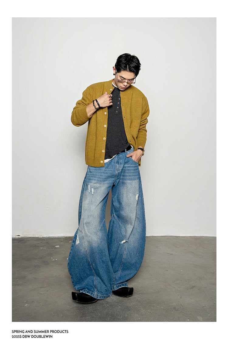 Round Neck Knit Cardigan