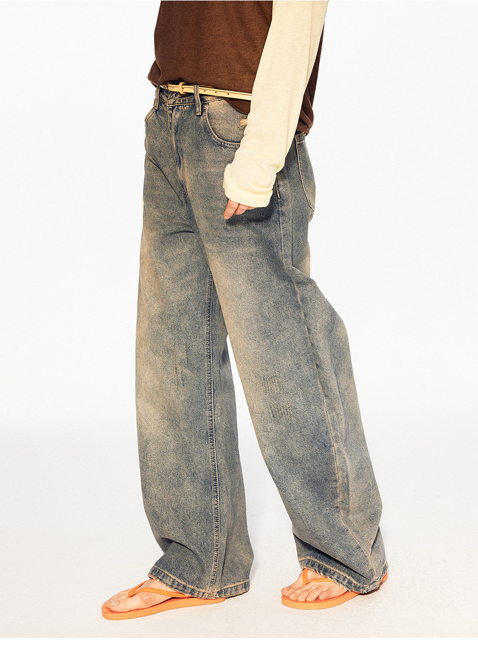 Vintage Wide-Leg Denim Pants