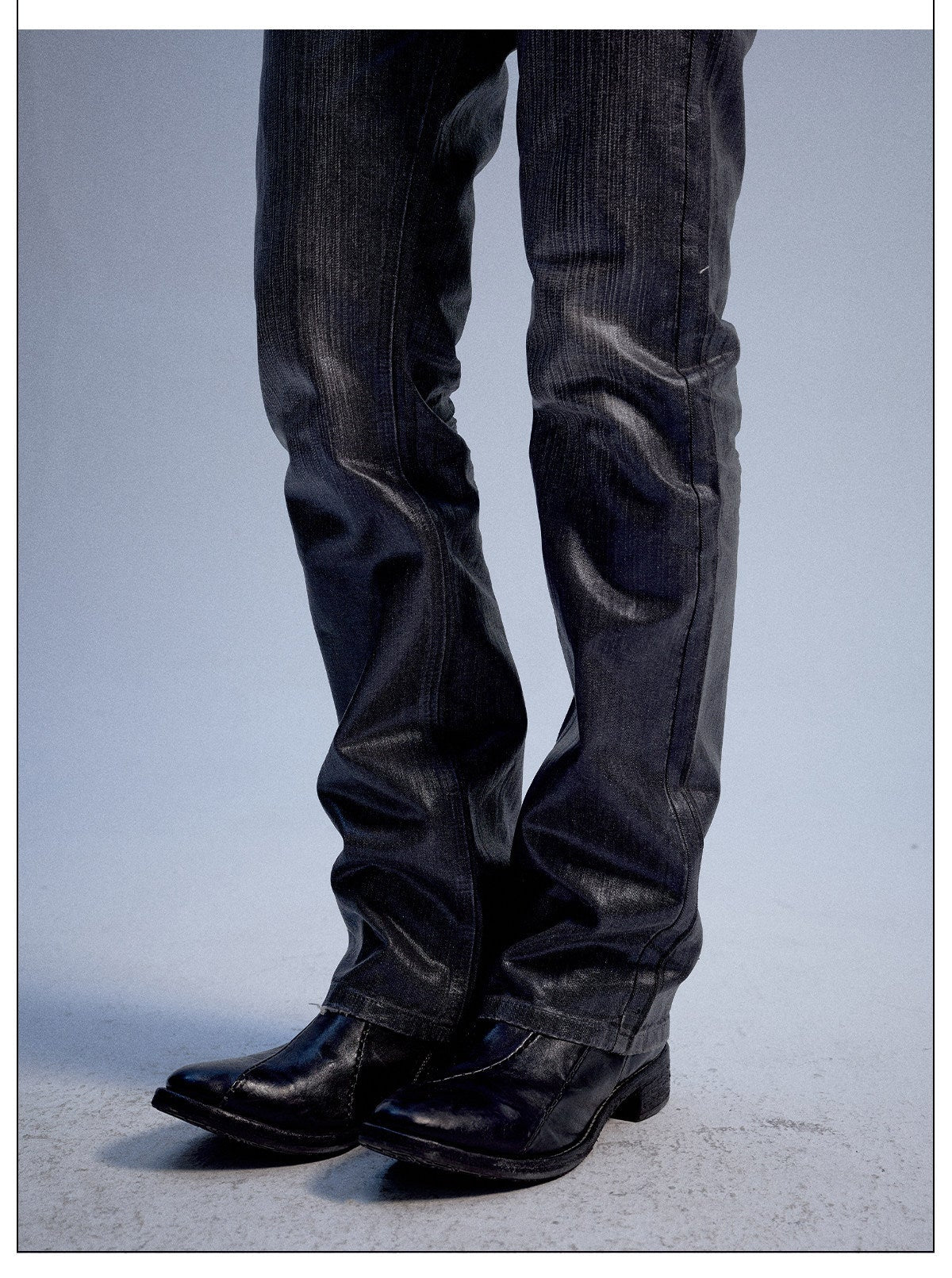 Waxed Slim-Fit Jeans