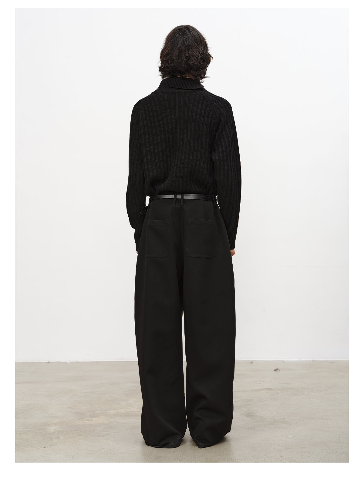 Diagonal Zipper High-Neck Knit