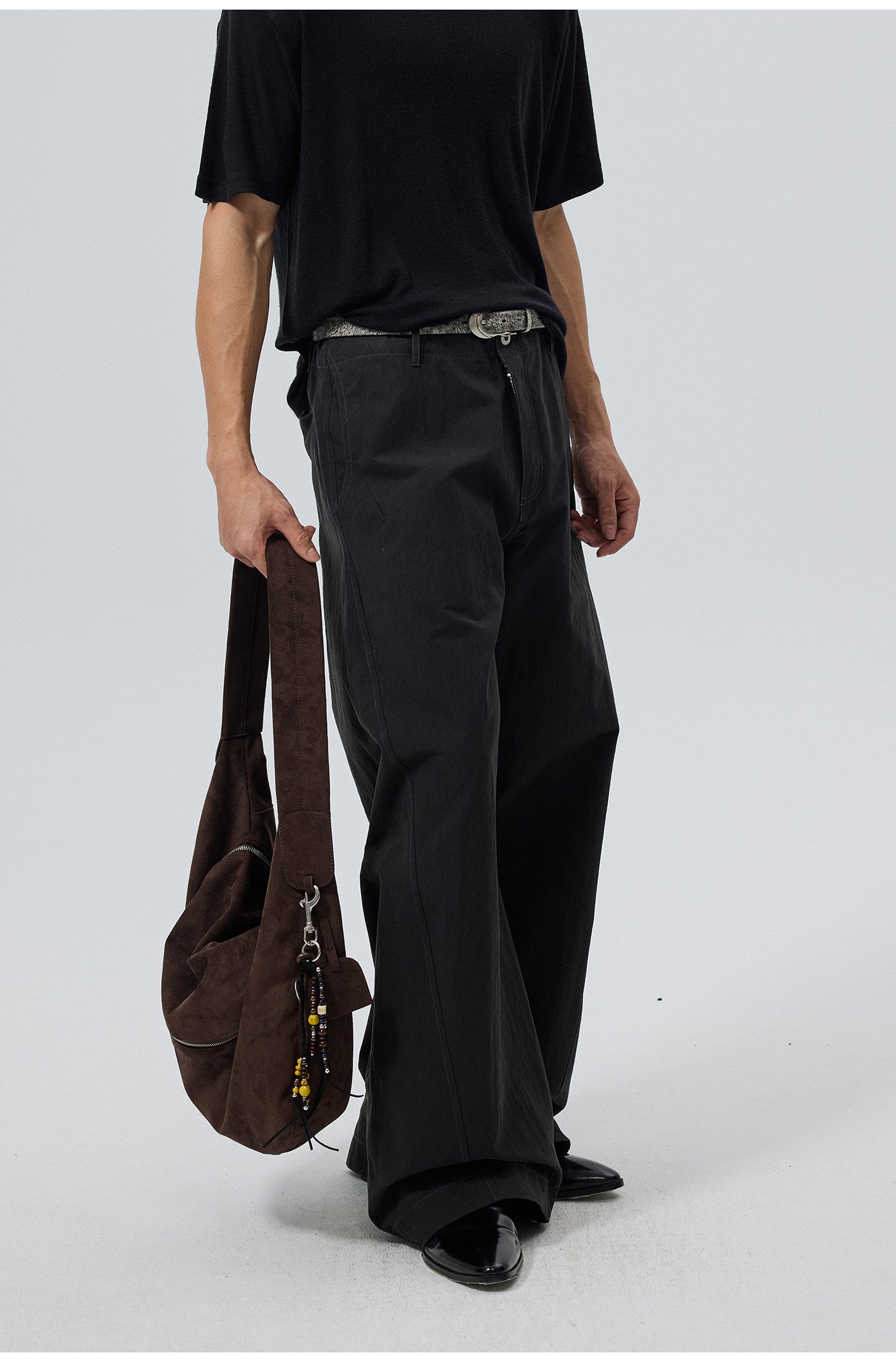 Cotton-Nylon Blend Casual Pants