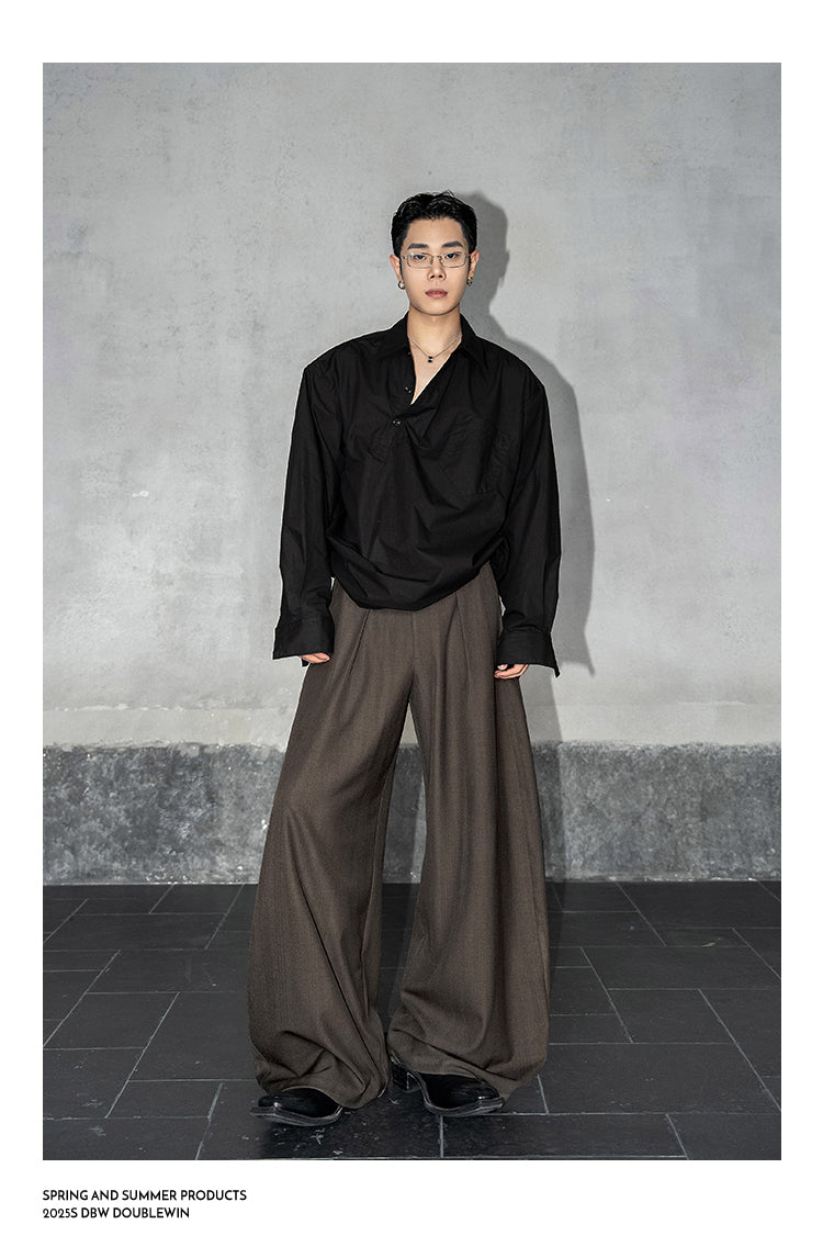 Asymmetrical Lapel Shirt