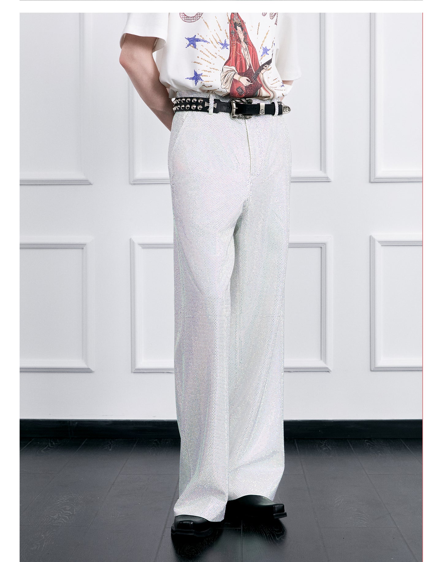 Galaxy Rhinestone Casual Pants