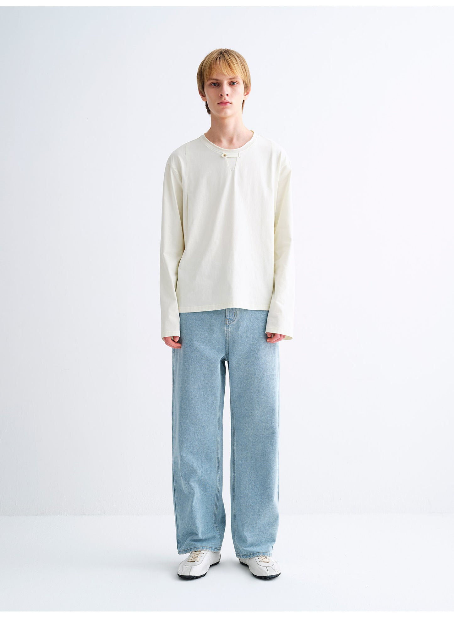 Straight-Leg Basic Casual Jeans