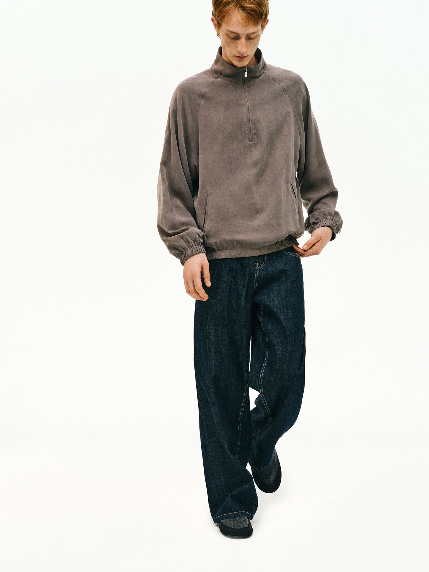 Half-Zip Raglan Sleeve Jacket