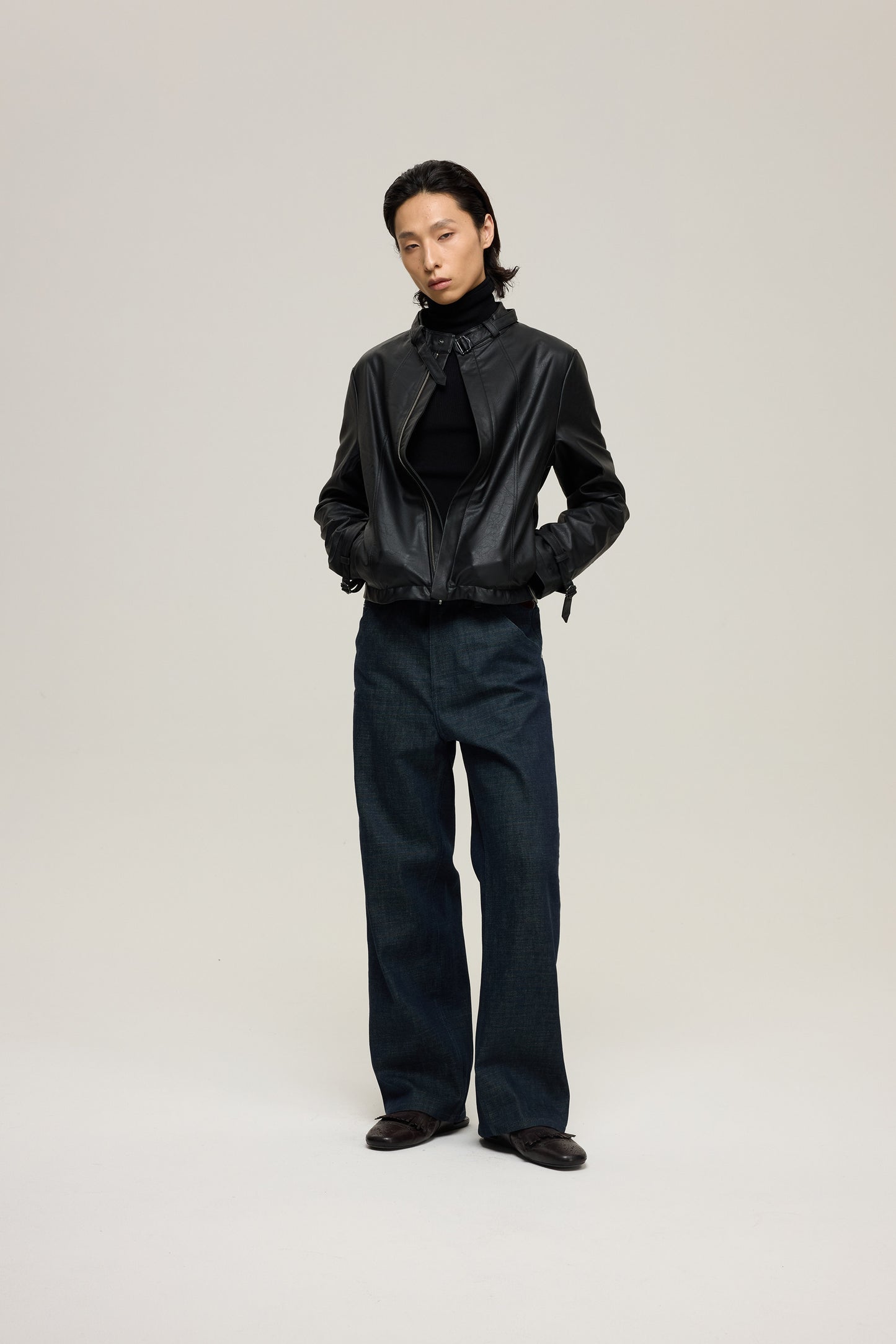 Moire Raw Denim Jeans