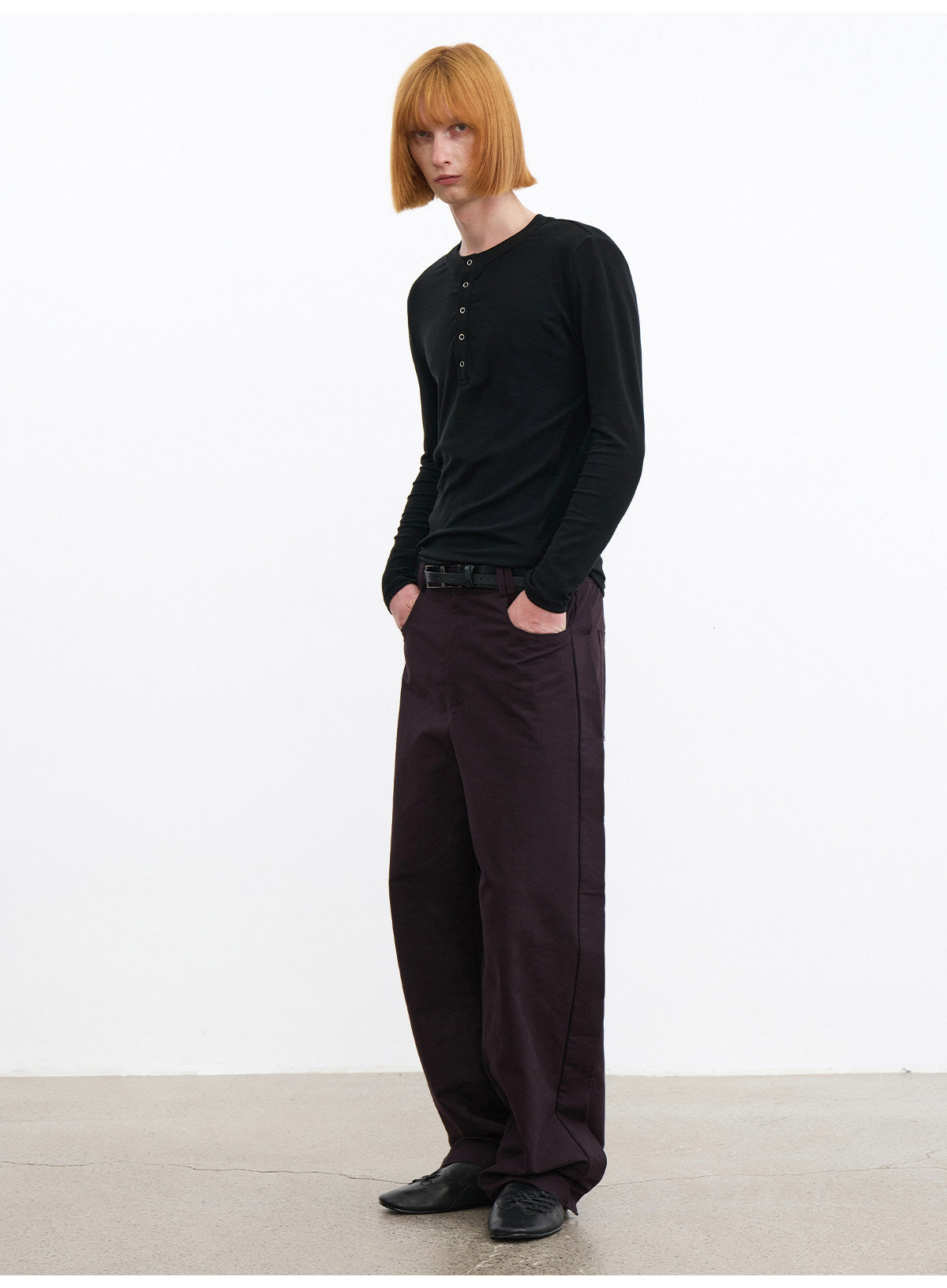 Multicolor Slim-Fit Henley T-Shirt