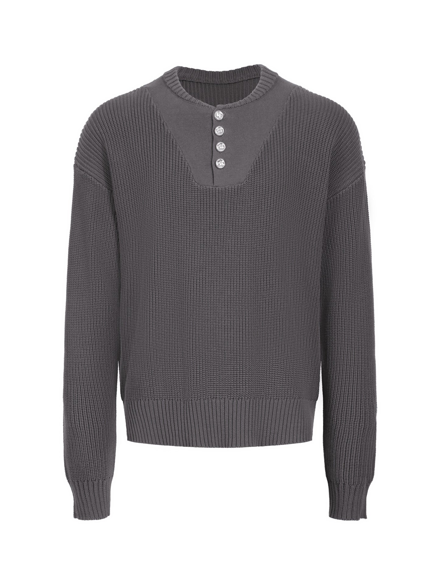 Long-fiber cotton knit sweater