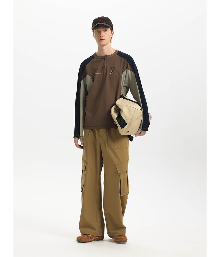 Contrast color sports T-shirt