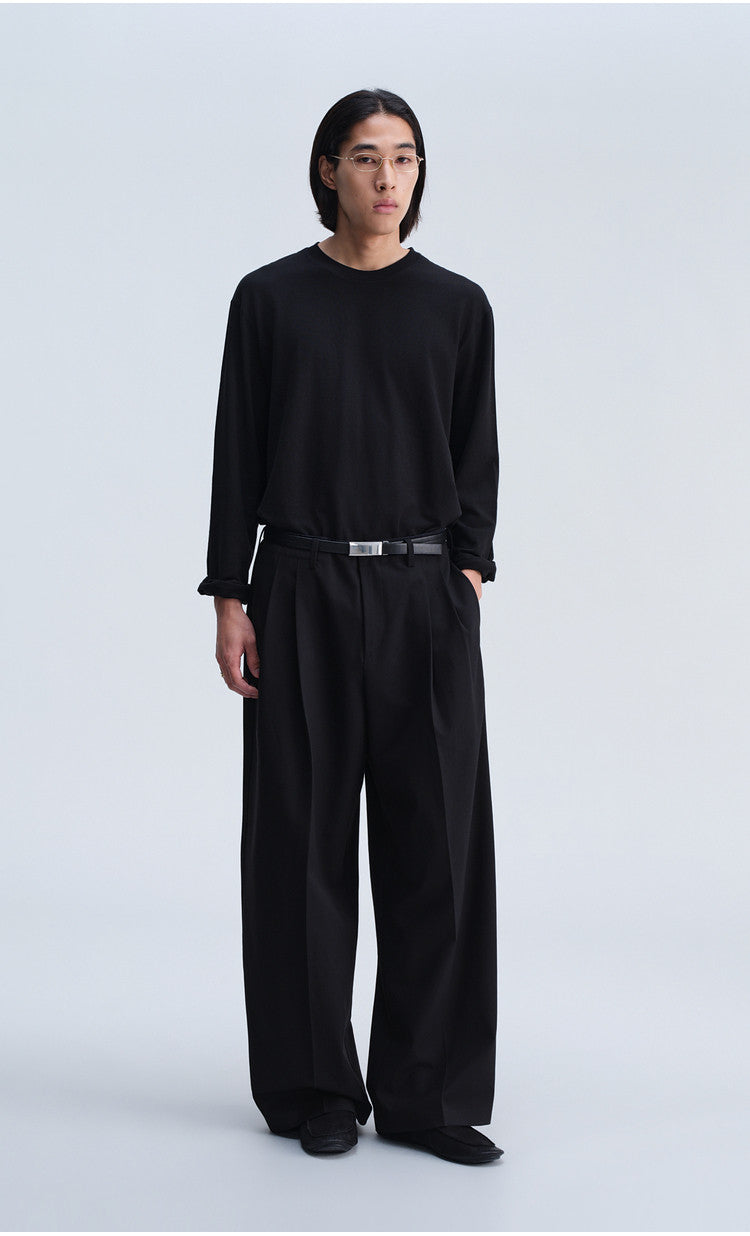 Stretch Knit Crew Neck T-Shirt