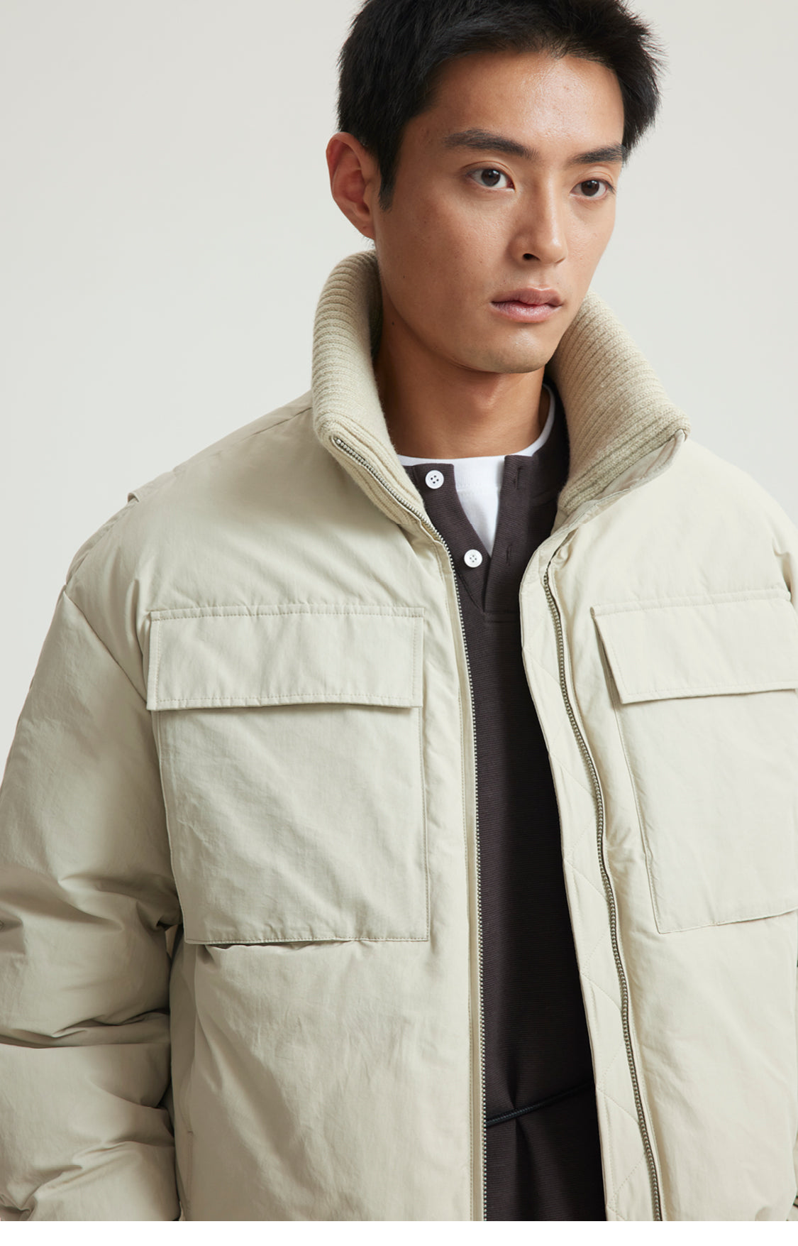 Large Pocket Down Jacket
