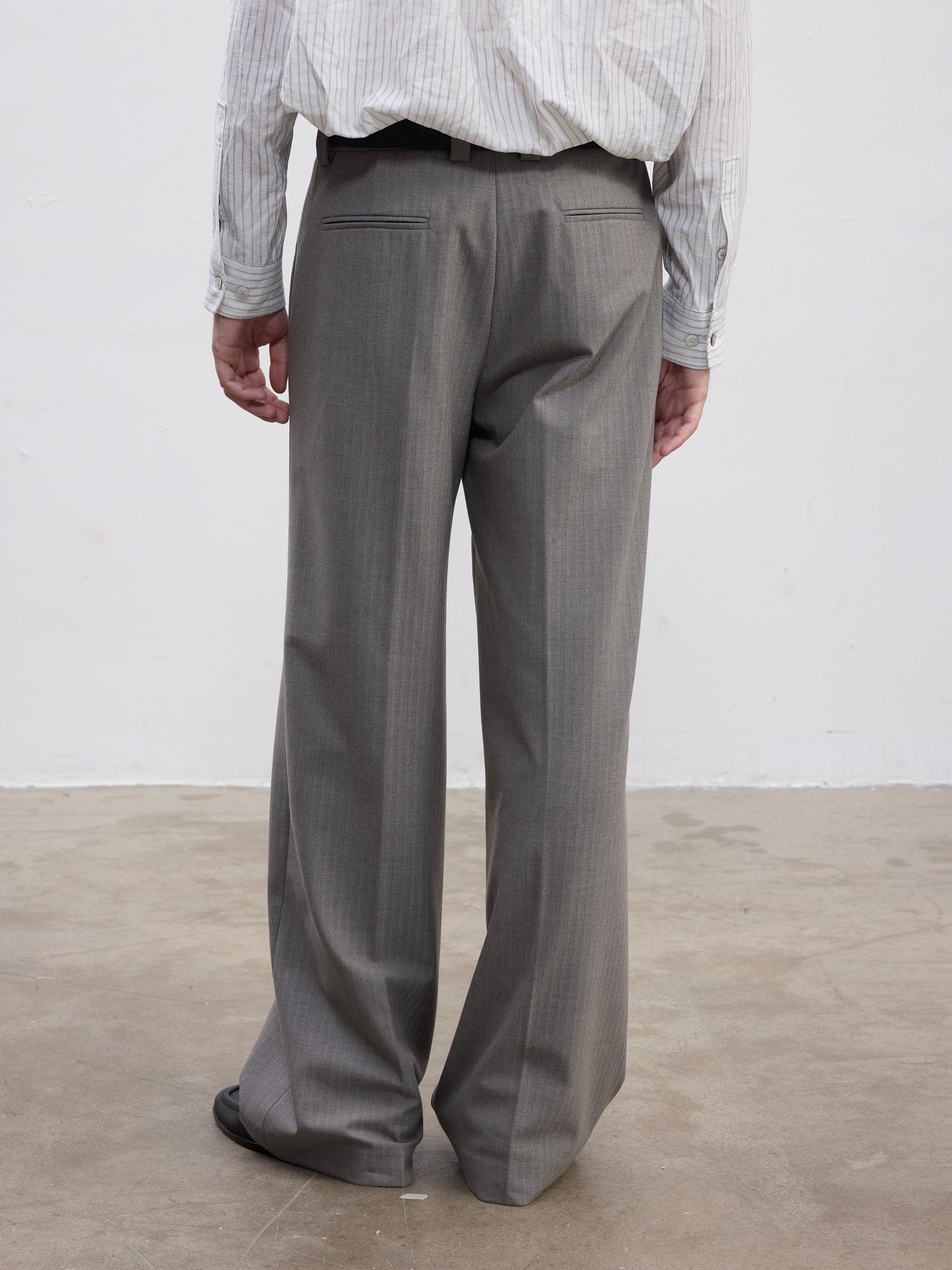 Striped Pleated Casual Pants