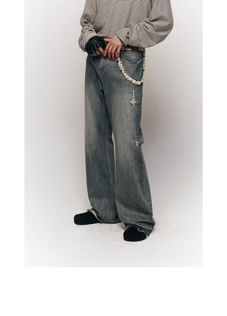 Hole Stitch Micro Flared Jeans