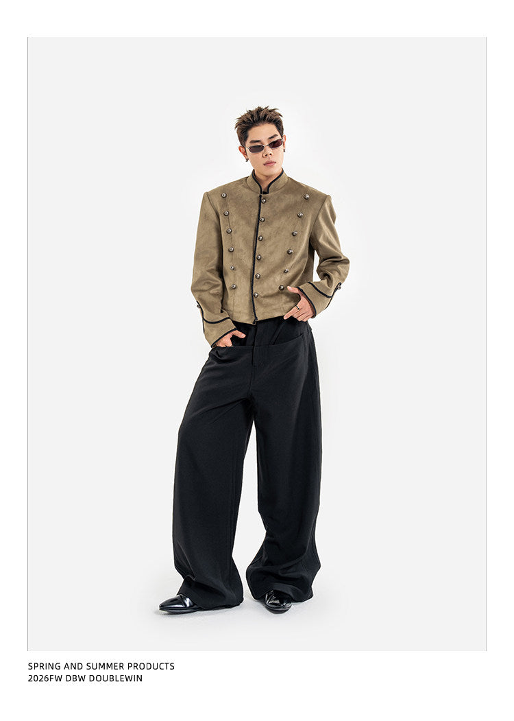 Casual Pants with 3D Patch Pockets