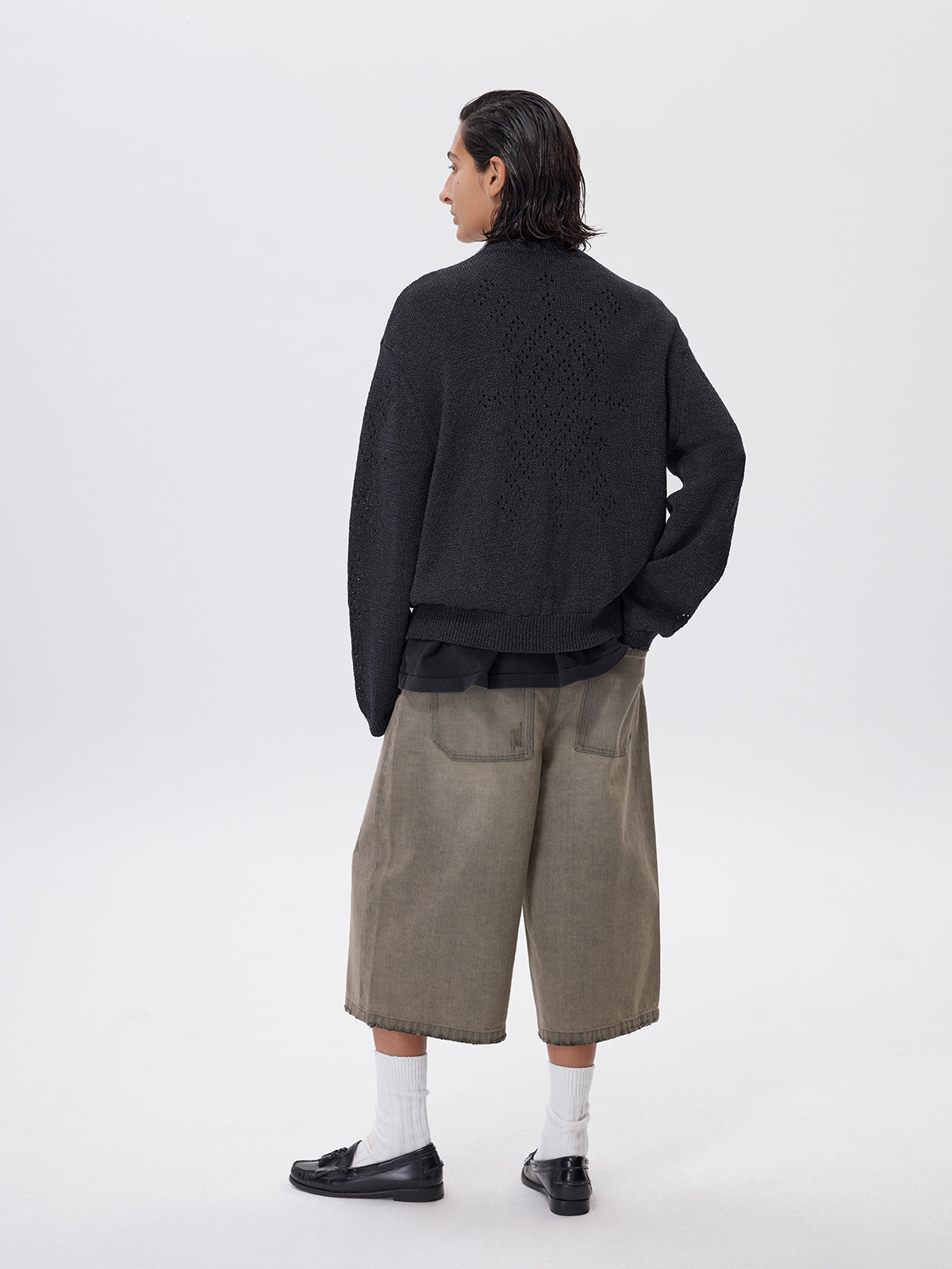 Beaded Zipper Cardigan