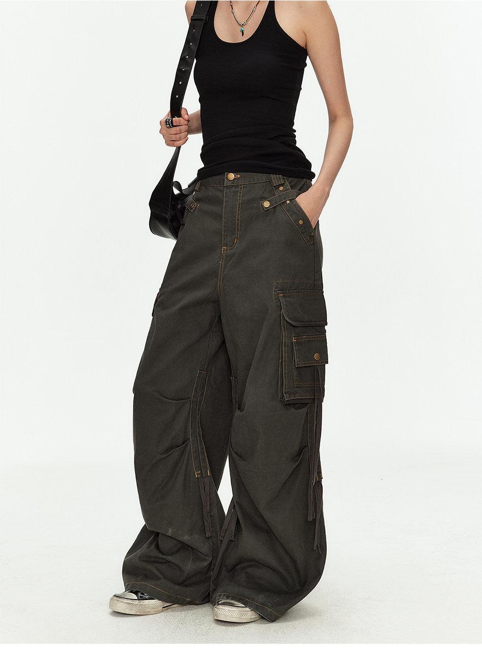 Wide-Leg Cargo Pants