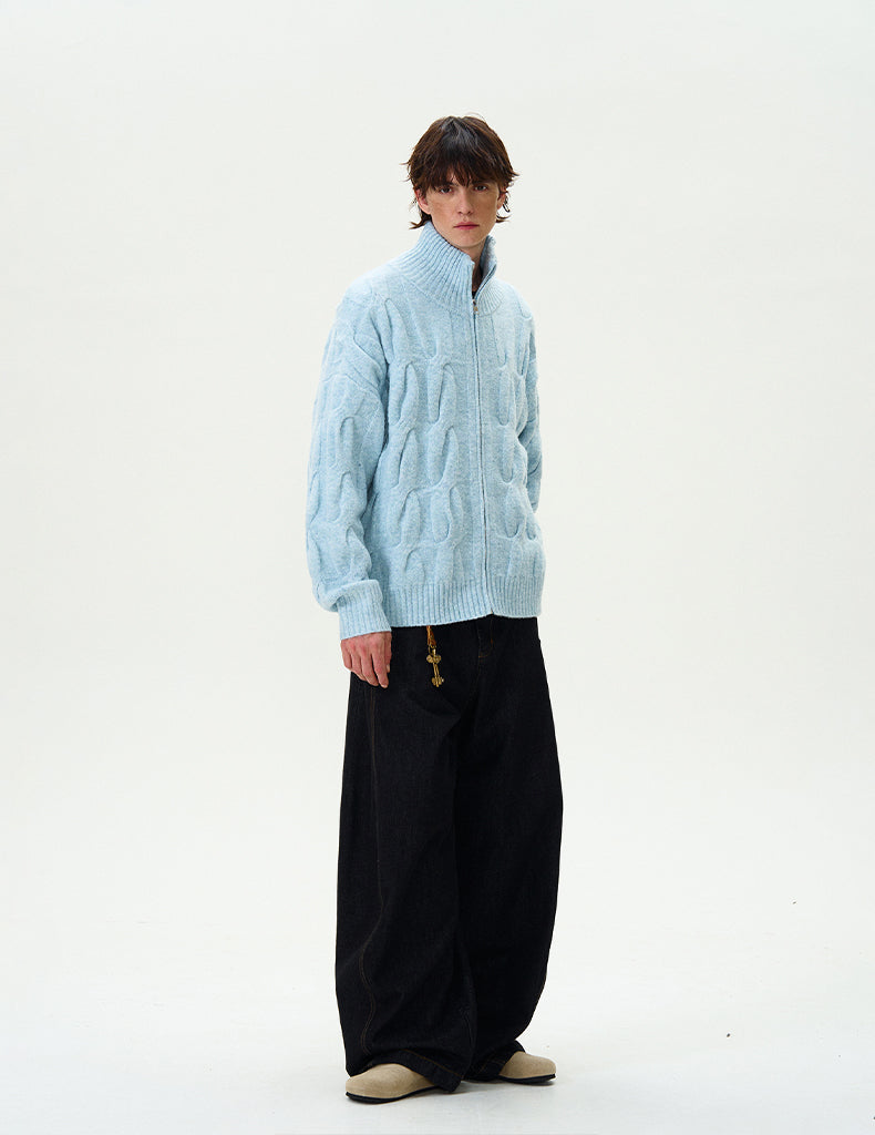 Half turtleneck cardigan