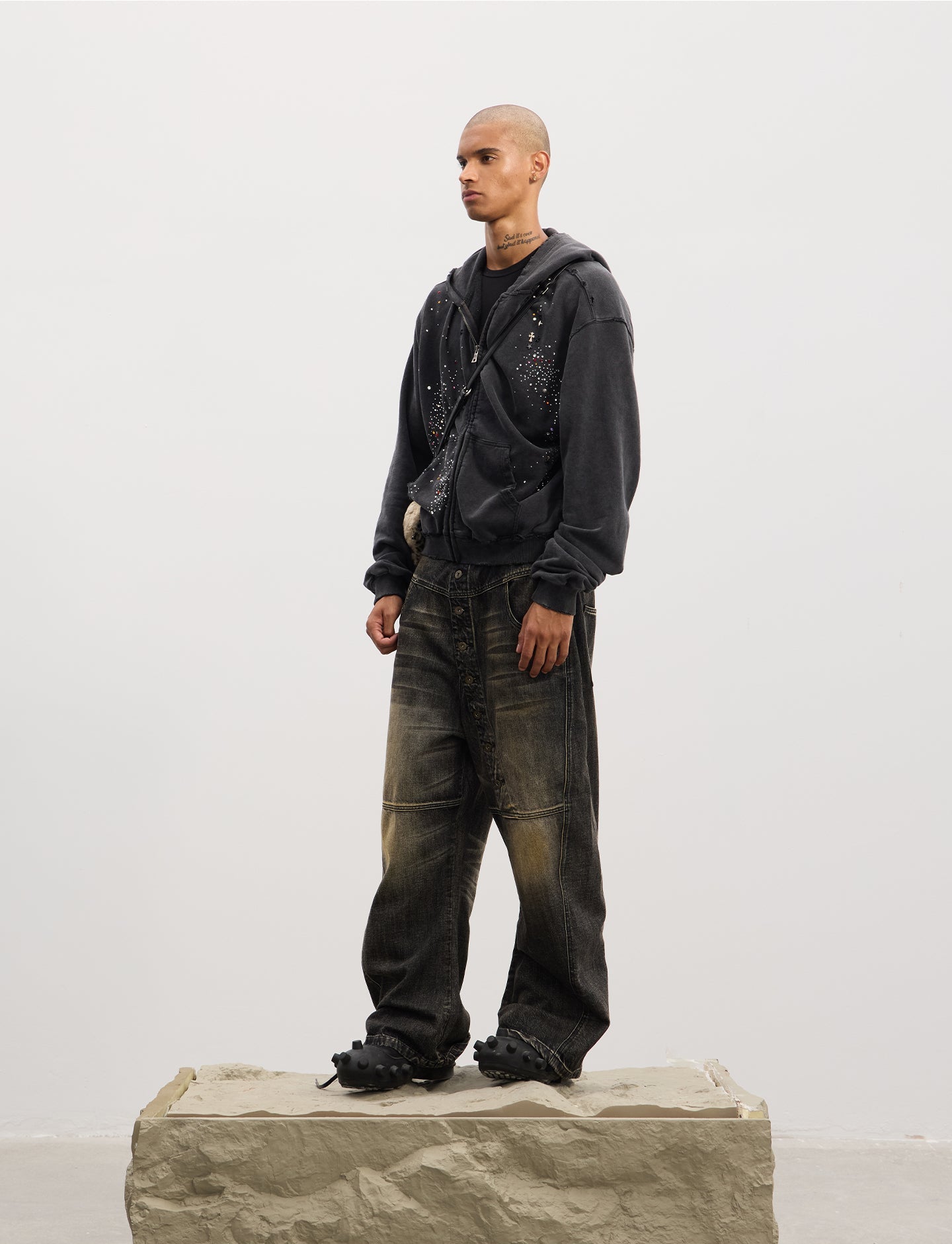 Heavy-Duty Distressed Jeans