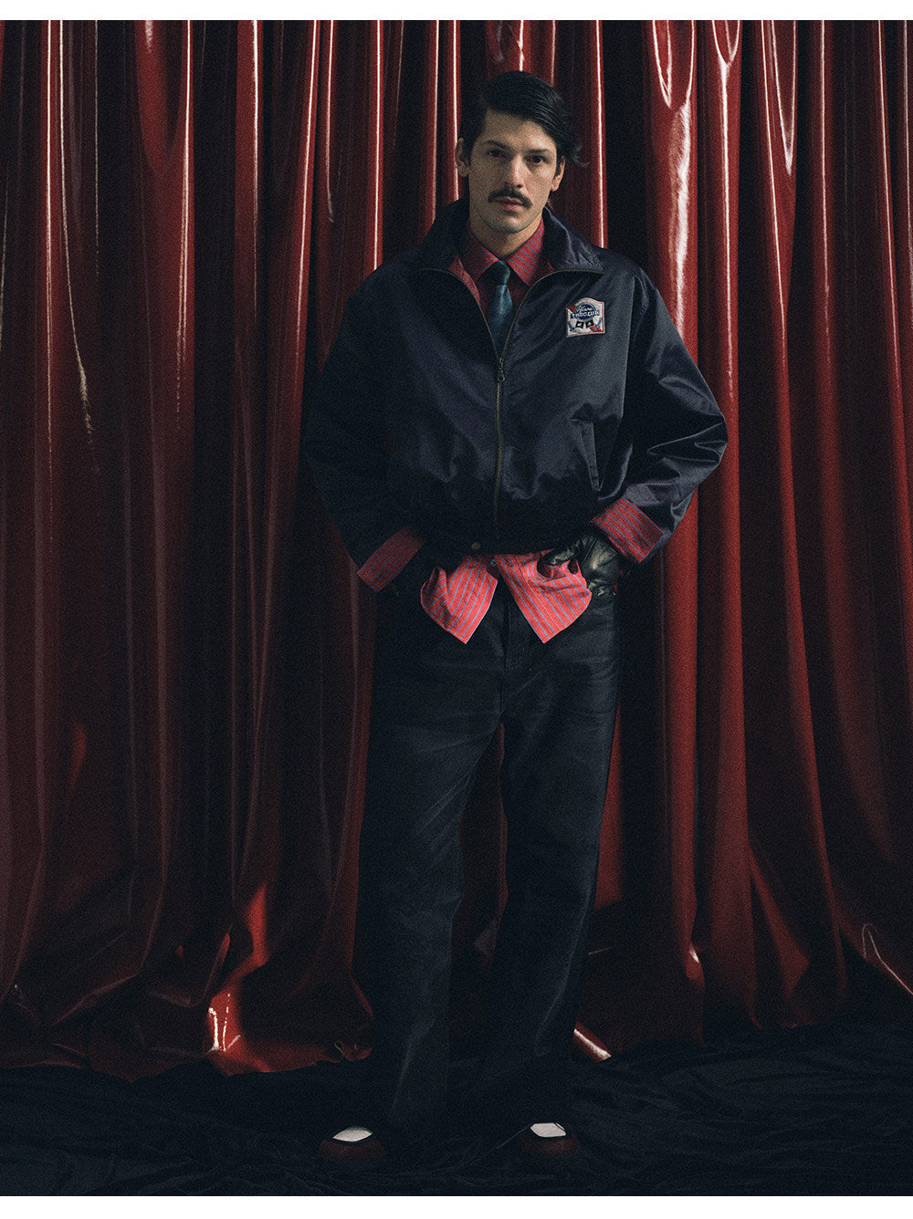 Glossy Nylon Short Jacket