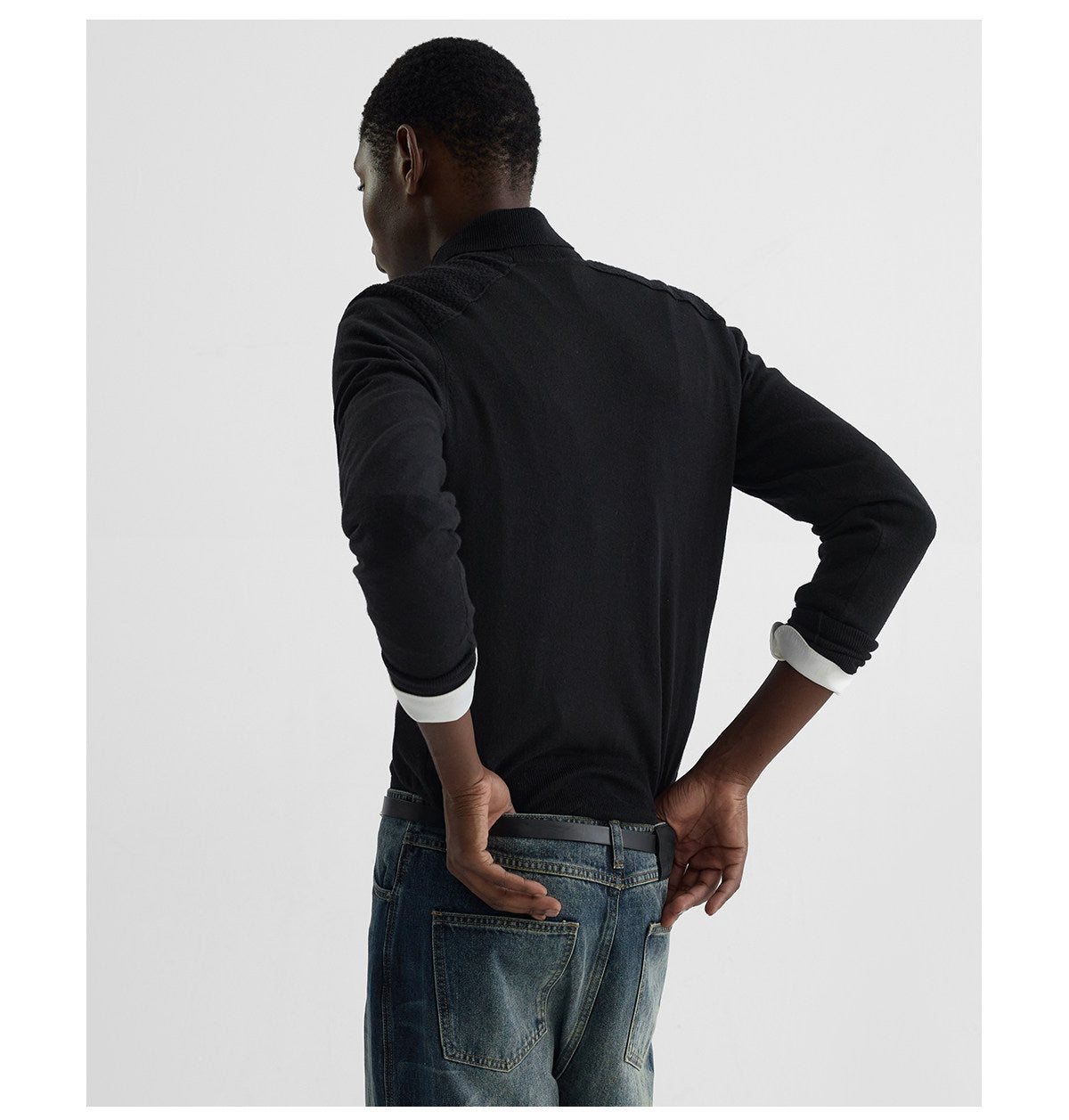 W-Neck Fit Mid-Rise Turtleneck Sweater