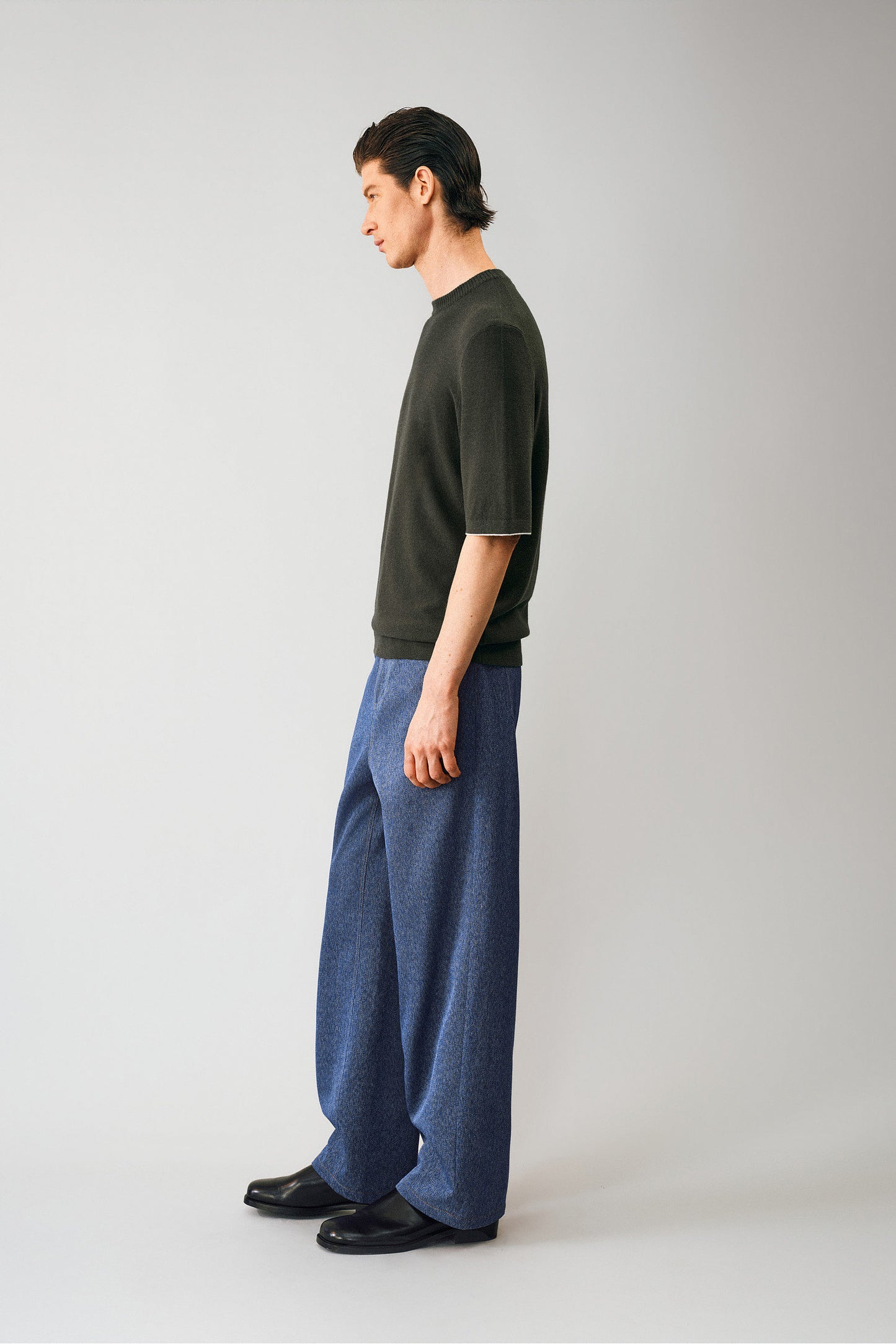 실크 울 혼방 셔츠