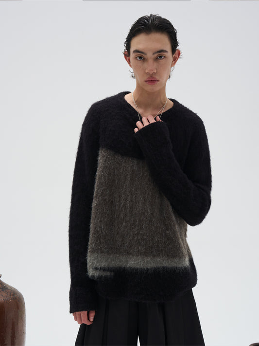 Oil blush wool mohair sweater