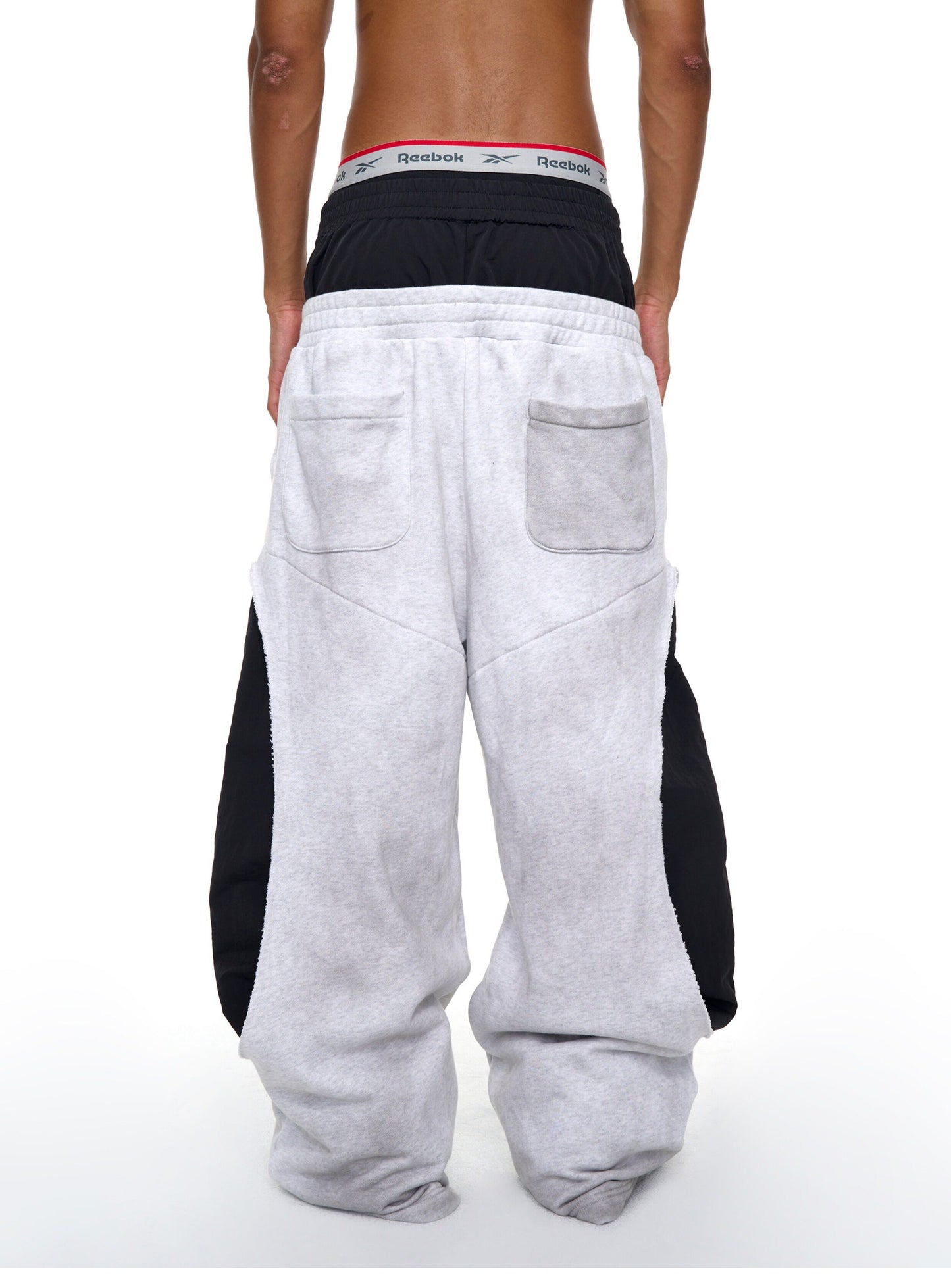 Faux Two-Piece Double Waistband Sweatpants